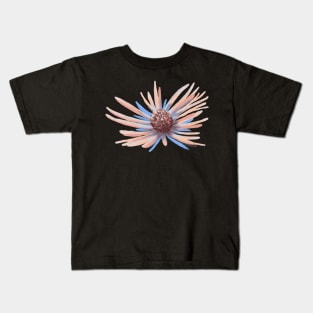 White asters on dark blue Kids T-Shirt